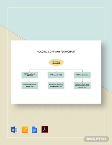 holding company flowchart template