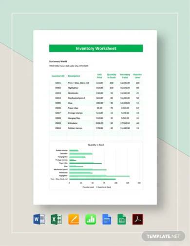 FREE 15+ Best Inventory Samples in MS Word | MS Excel | Pages | Numbers