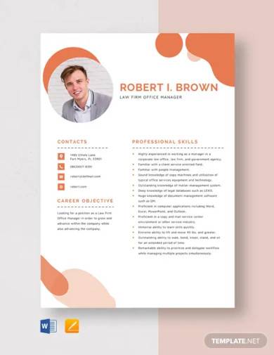 law firm office manager resume template