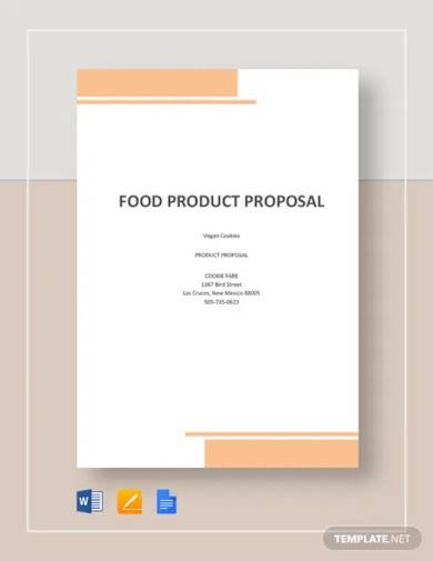 new food product proposal template