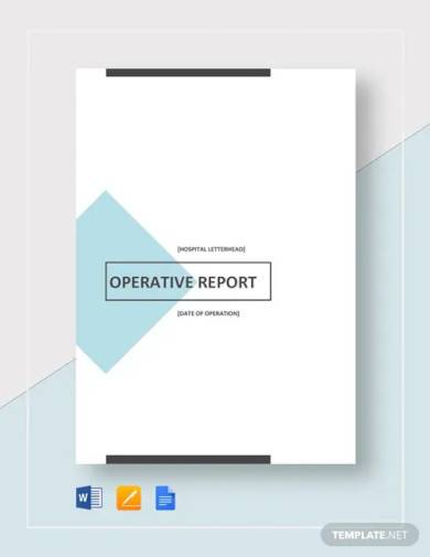 operative report template
