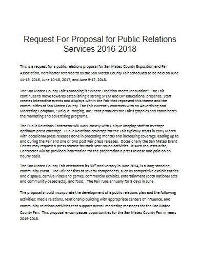 public relations service proposal