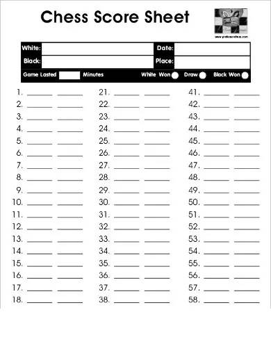 sample chess score sheet