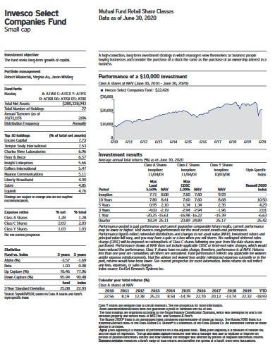 sample company fund fact sheet