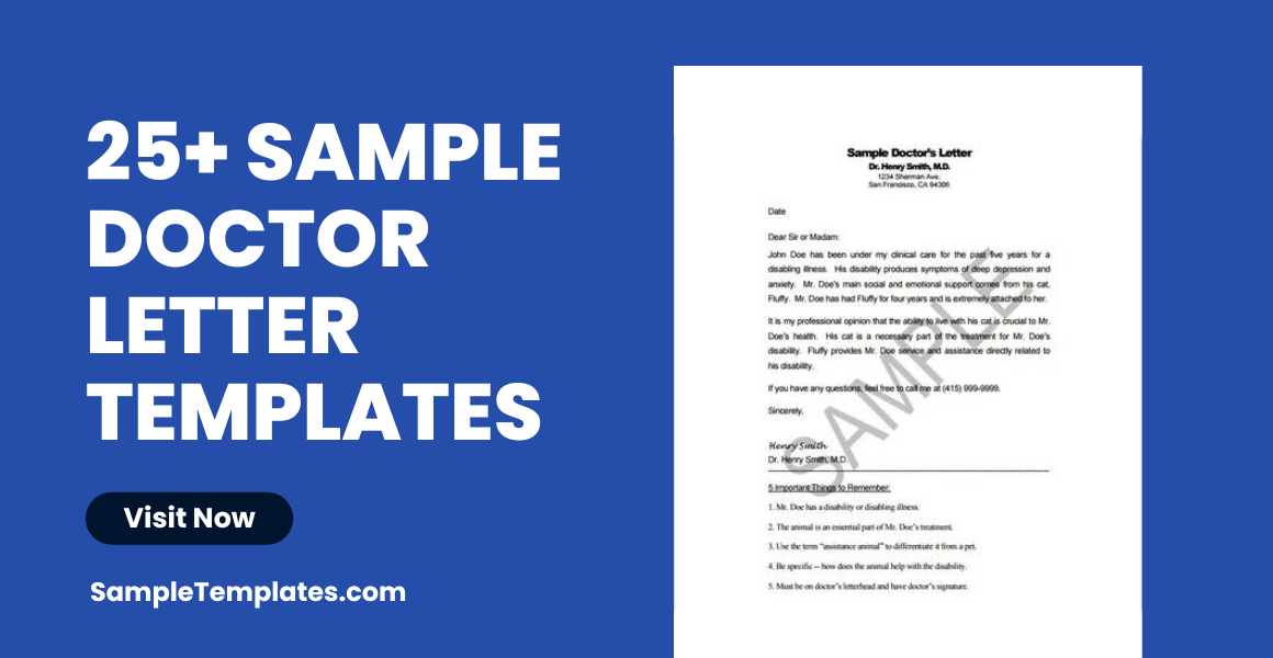 sample doctor letter template