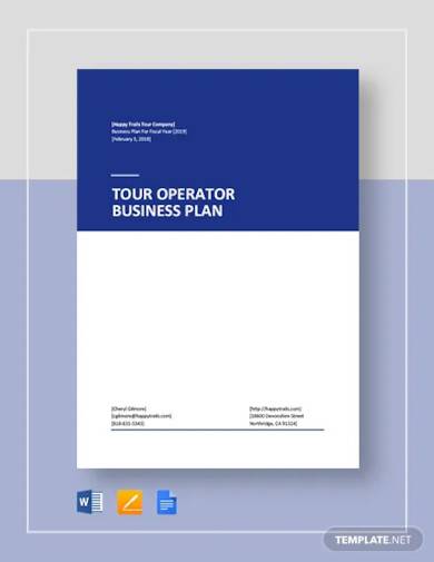 tour operator business plan template