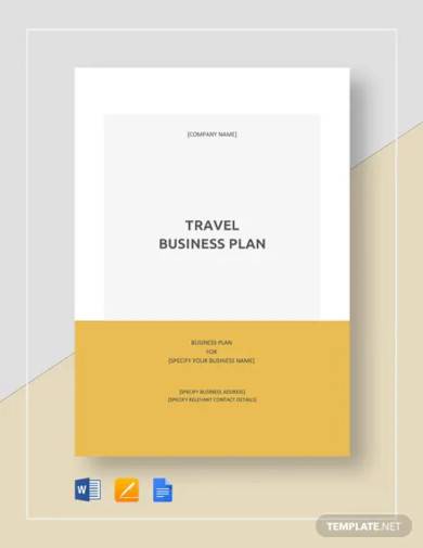 travel business plan template