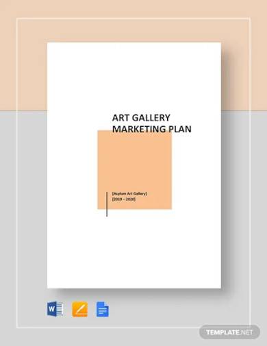 art gallery marketing template
