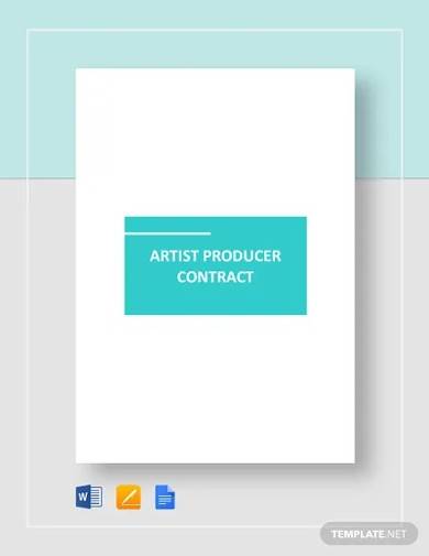 artist producer contract template