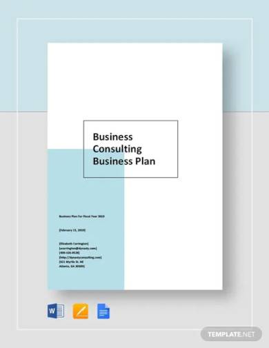 business consulting business plan template