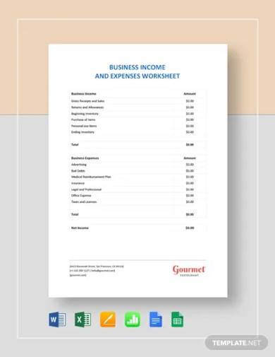 FREE 10+ Small Business Worksheet Samples in MS Word | MS Excel | Pages ...