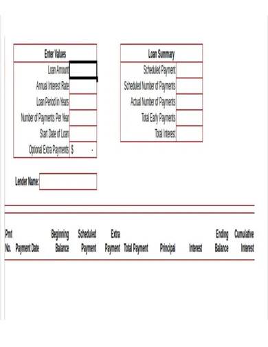 FREE 10 Car Loan Amortization Schedule Samples In MS Word MS Excel 