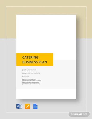 catering business plan template