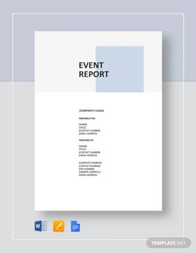 event report template