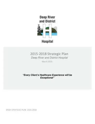 formal hospital strategic plan