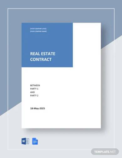 free sample real estate contract template