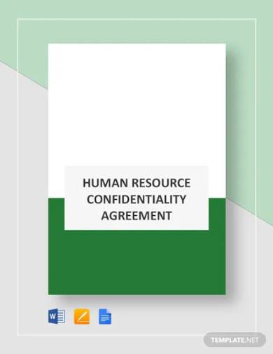 hr confidentiality agreement template