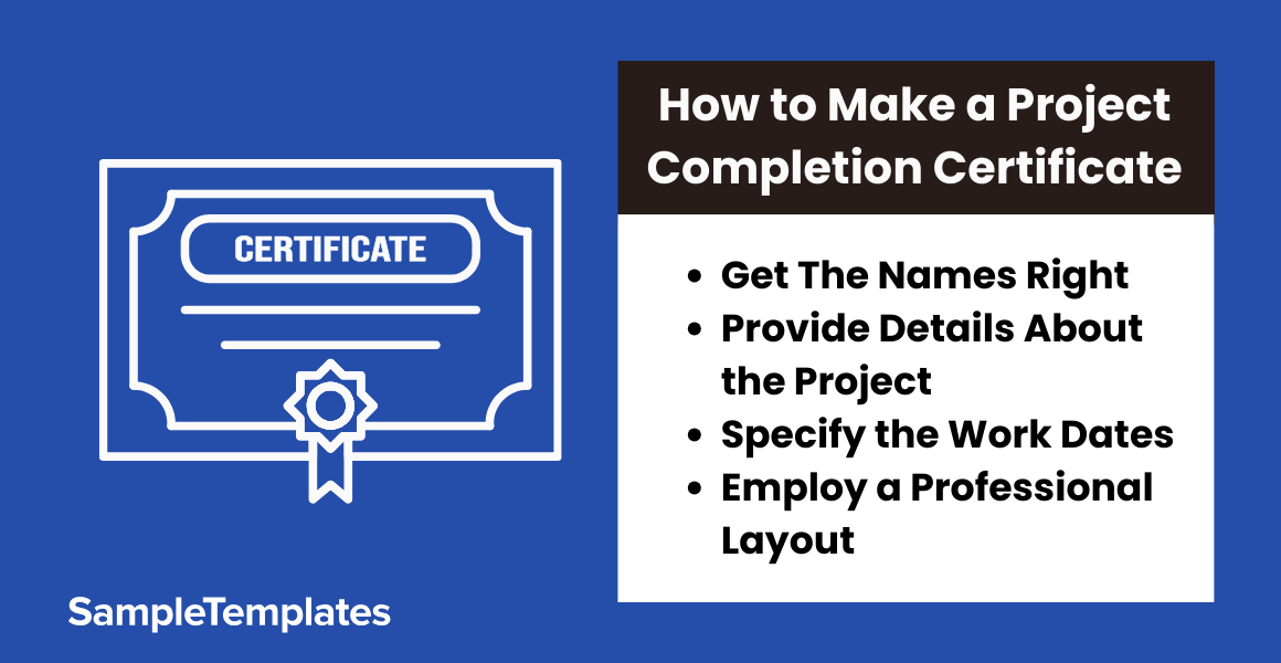 how to make a project completion certificate