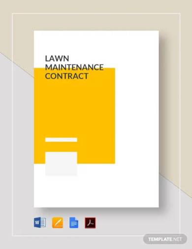 lawn maintenance contract template