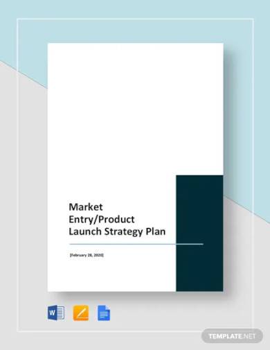 market entry or product launch strategy plan template