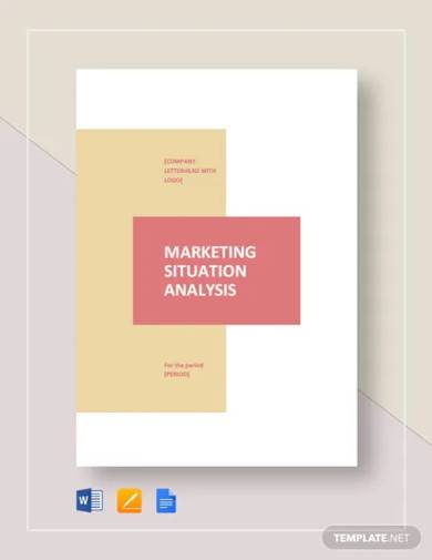 marketing situation analysis template