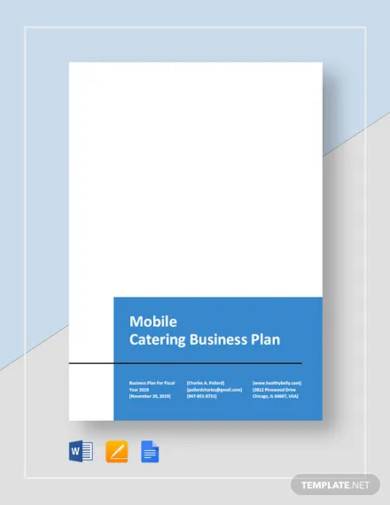 mobile catering business plan template