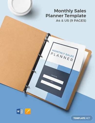 monthly sales planner template