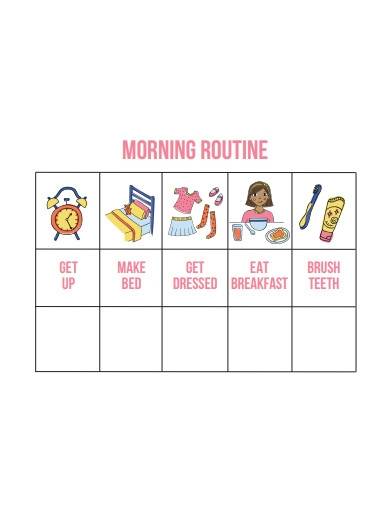 morning routine planner
