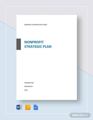 nonprofit strategic plan template