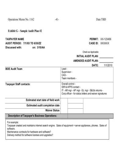 operational memo template