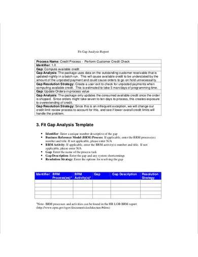sample fit gap analysis report