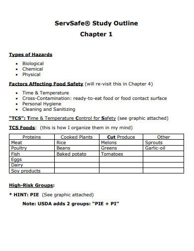 sample study outline template