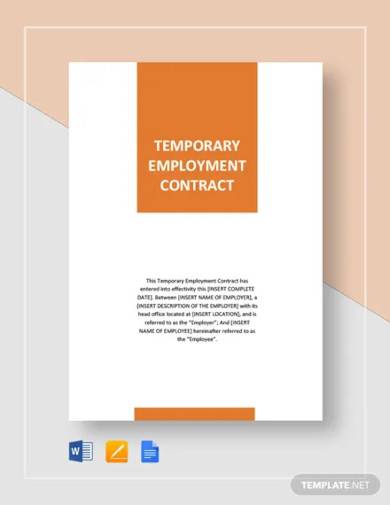 temporary employment contract template