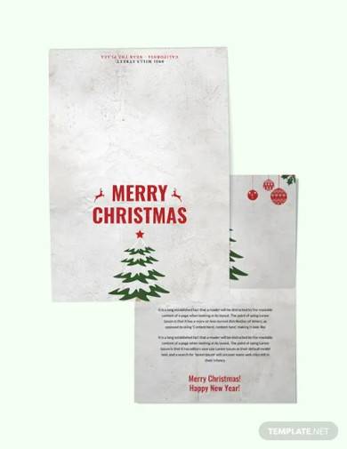 free modern christmas thank you card template