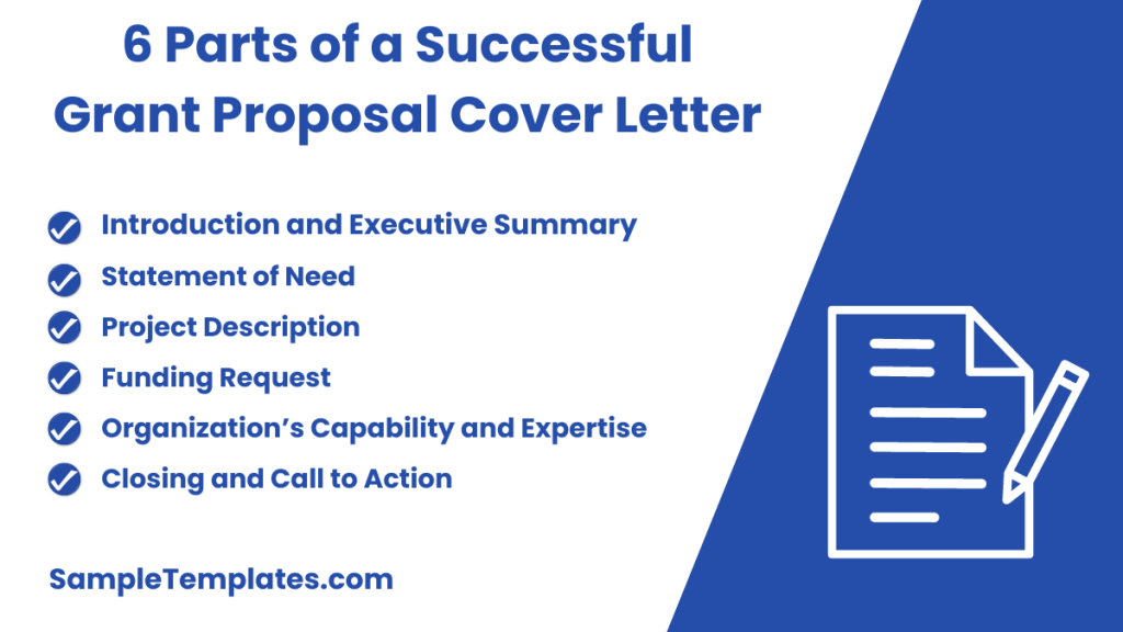 6 parts of a successful grant proposal cover letter 1024x576