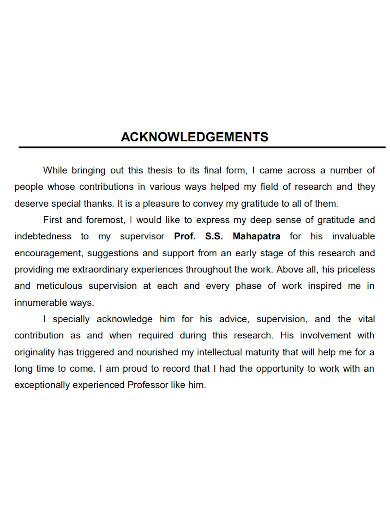 acknowledgement for engineering project report