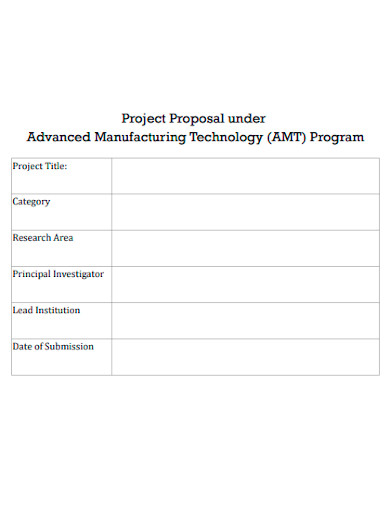 advanced manufacturing project proposal