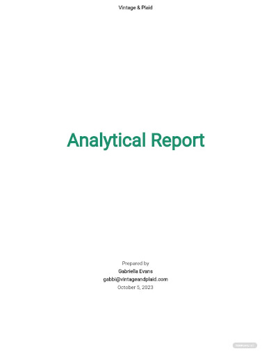 analytical report samples