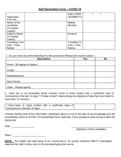 travel to us health declaration form