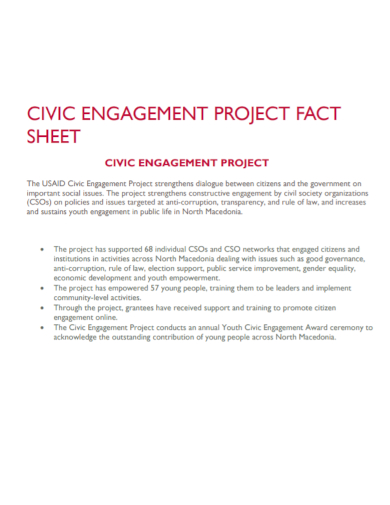 civic engagement project fact sheet