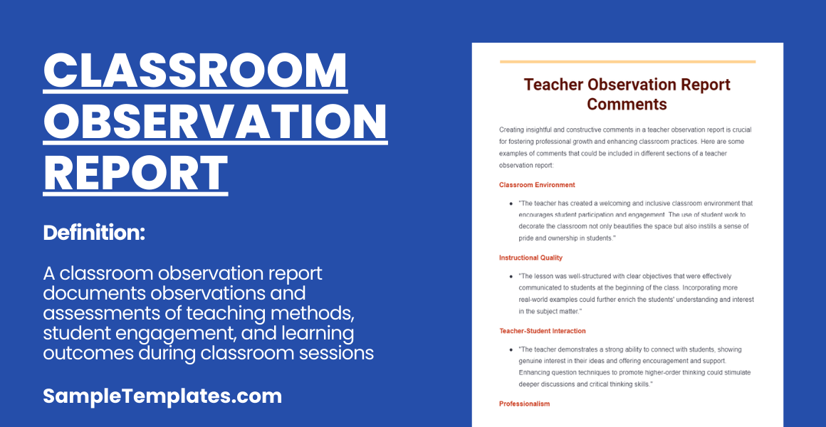 classroom-observation-report