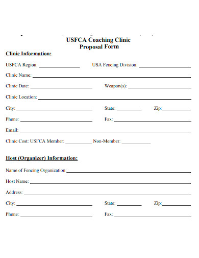 clinic coaching proposal form