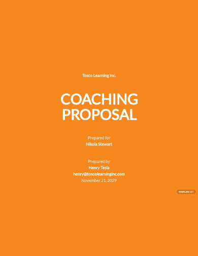 coaching proposal sample