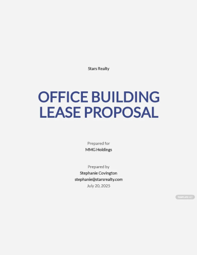 commercial property proposal template