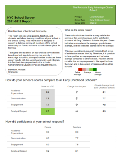 community school survey report