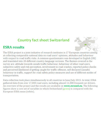 country survey fact sheet