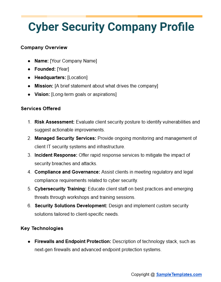 cyber security company profile