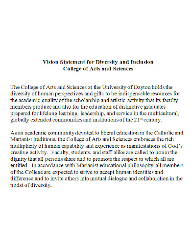 diversity and inclusion vision statement