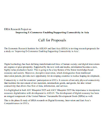 e commerce research project proposal