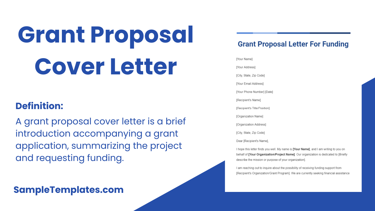 grant proposal cover letter
